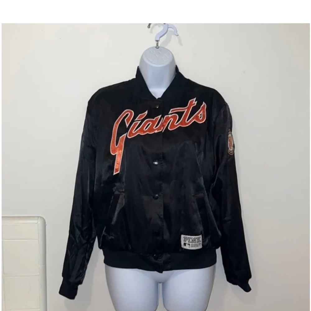 RARE HTF LIMITED RELEASE MLB PINK VICTORIAS SECRET GIANTS SATIN BOOMER